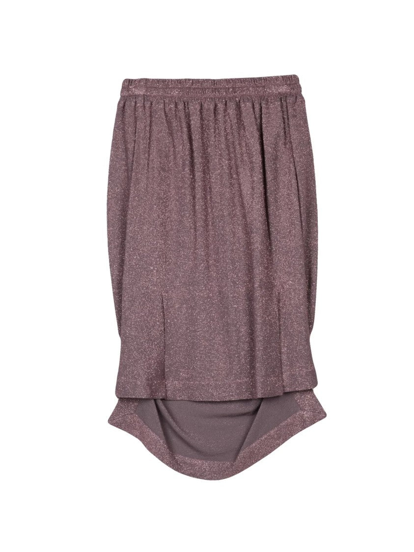 Vivienne Westwood Anglomania Longuette Lamé Skirt With Gathered Hem And Elasticated Waistband