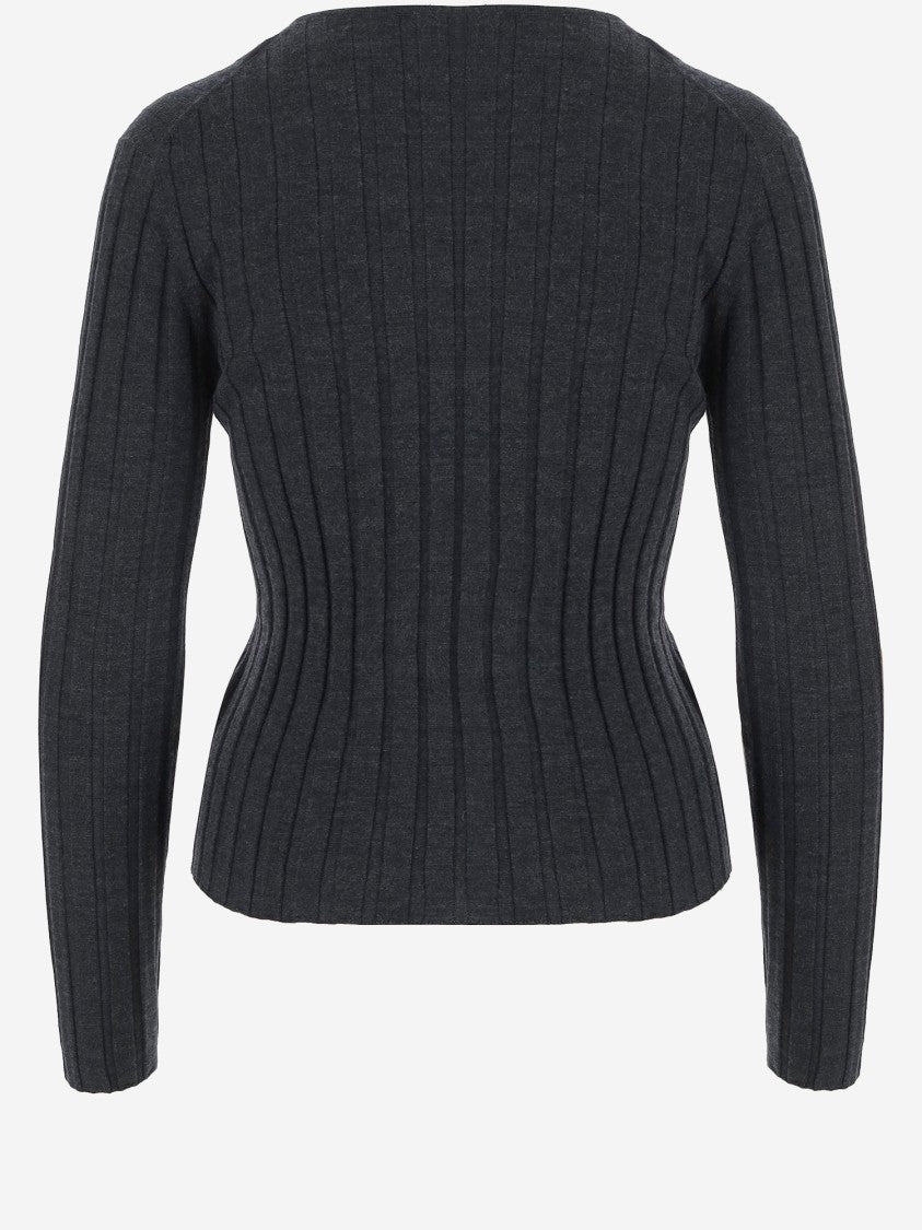 Allude Wool Sweater With Striped Pattern
