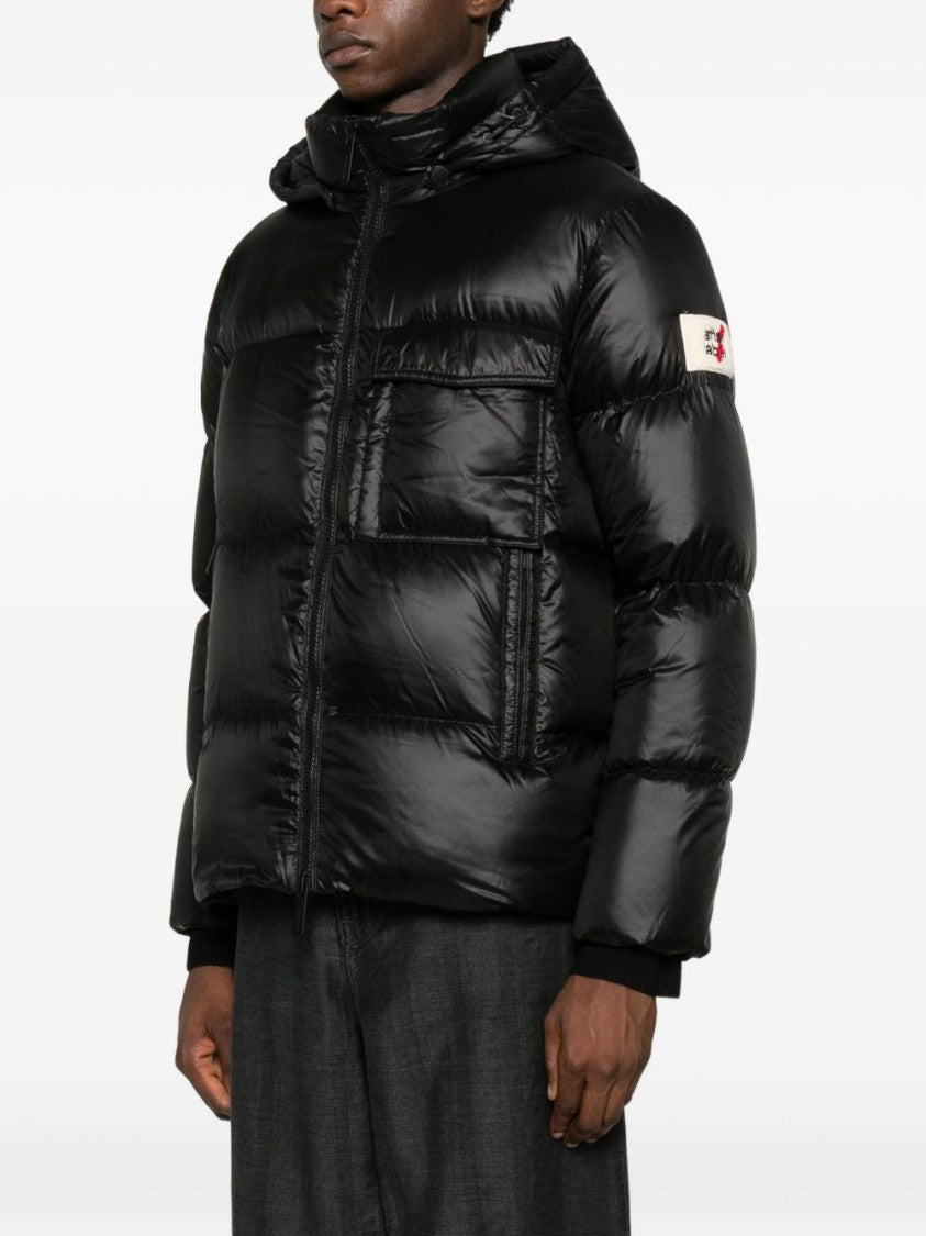 After Label Black Puffer Jacket With Hood