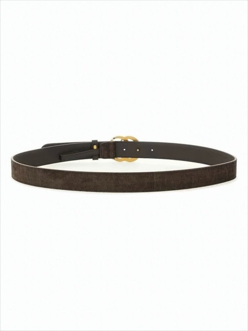 Gucci Slim Dark Brown Suede Leather Belt