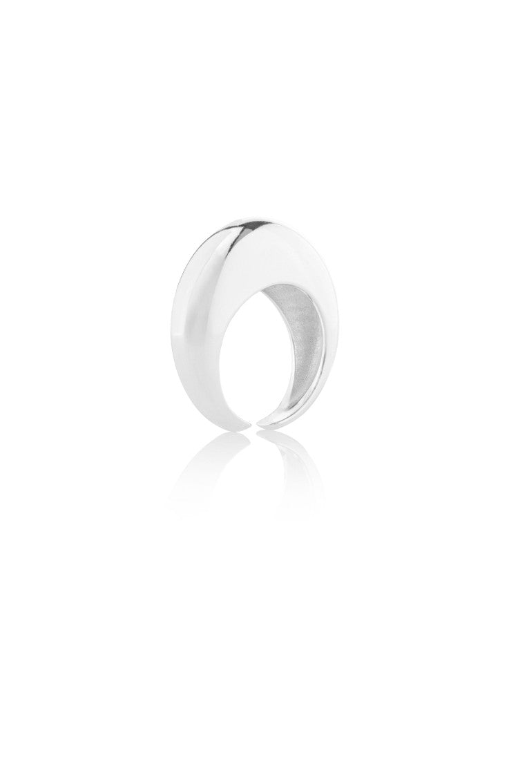 Federica Tosi Silver Ring New Stone 925 Silver-Plated Bronze Metal Ring