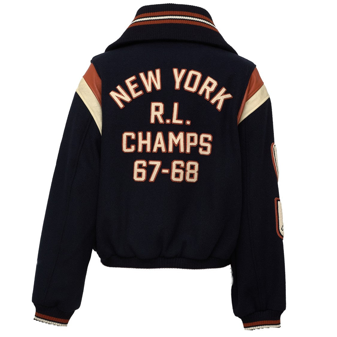 Polo Ralph Lauren Oversized Wool Poly Twill Bomber Jacket