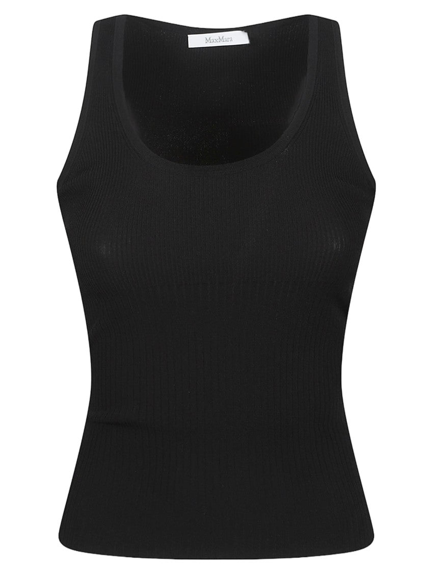Max Mara Fitted Ribbed Tank Top With Scoop Neckline
