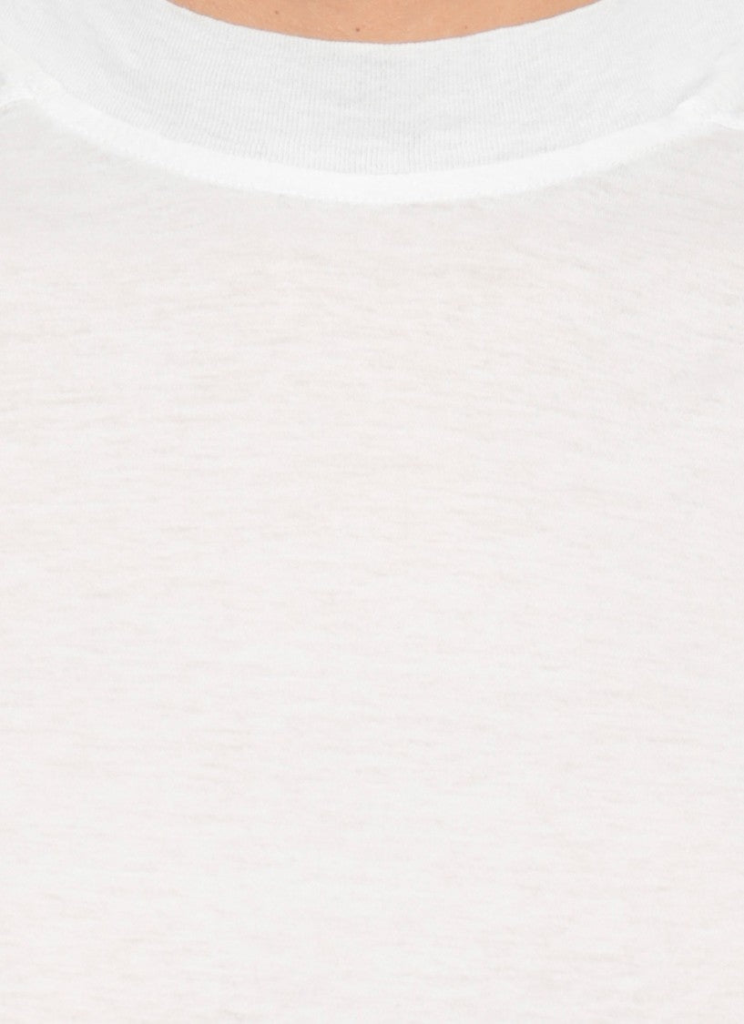 Drkshdw By Rick Owens Ivory Level T Cotton T-Shirt