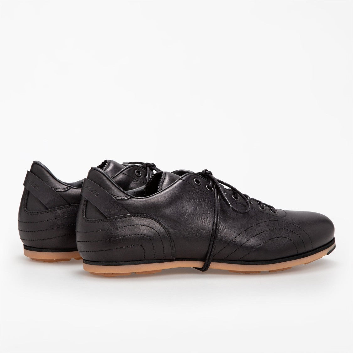Pantofola D'oro Superleggera Leather Classic Shoes Black