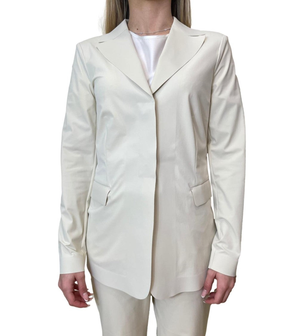 Max Mara Ivory White Mmlpalo Polyamide Jacket