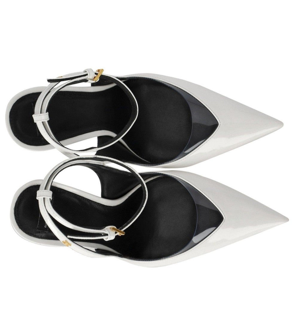 Elisabetta Franchi Ivory Slingback Pump