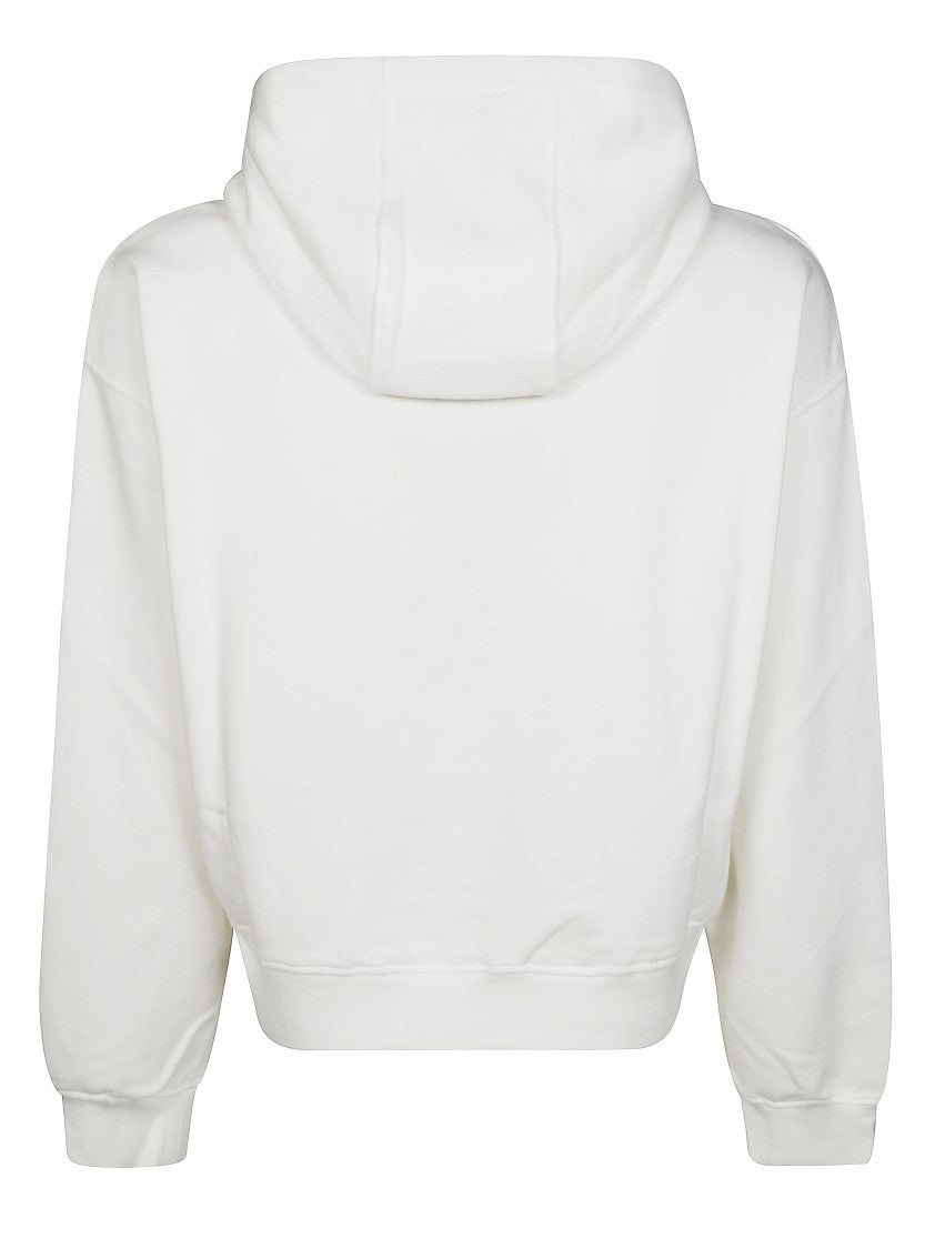 Marni Relaxed-Fit White Hoodie With Embroidered Logo Patch