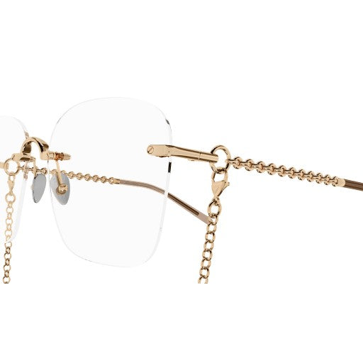 Pomellato Metallic Finish Optical Frames With Chain Detail