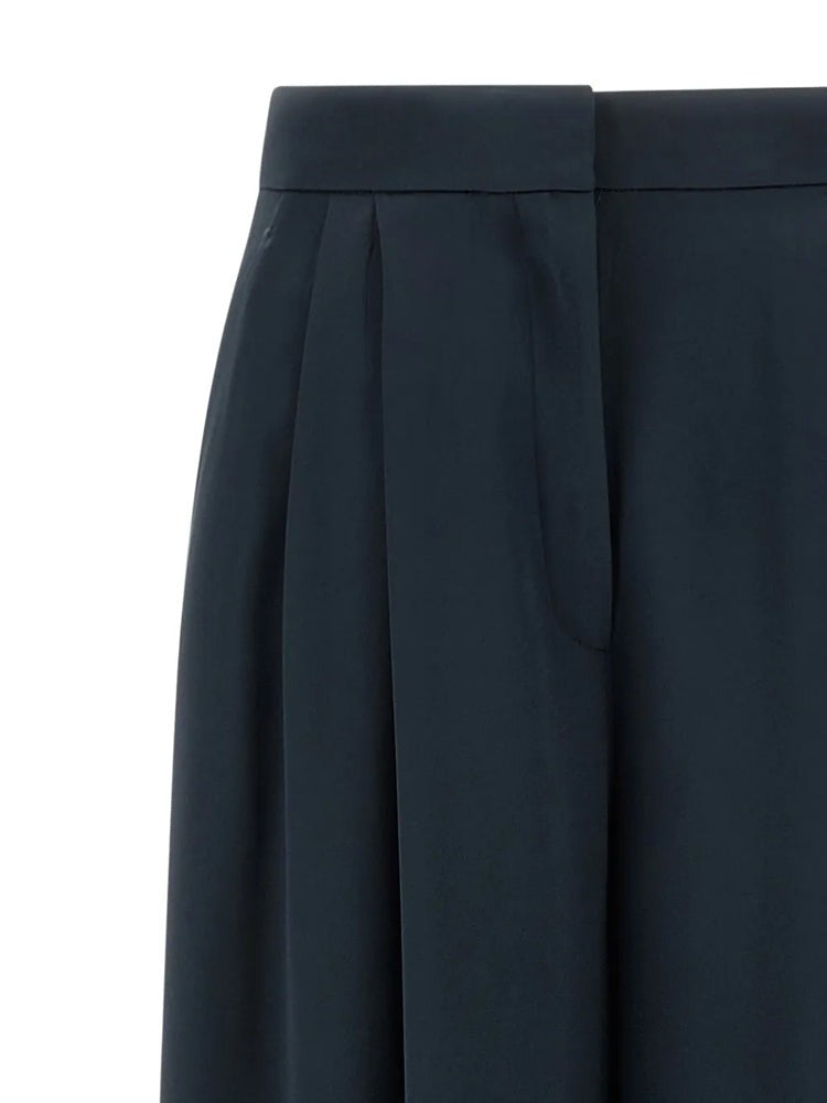 Pinko Wide-Leg Trousers With High Waist And Front Pleats