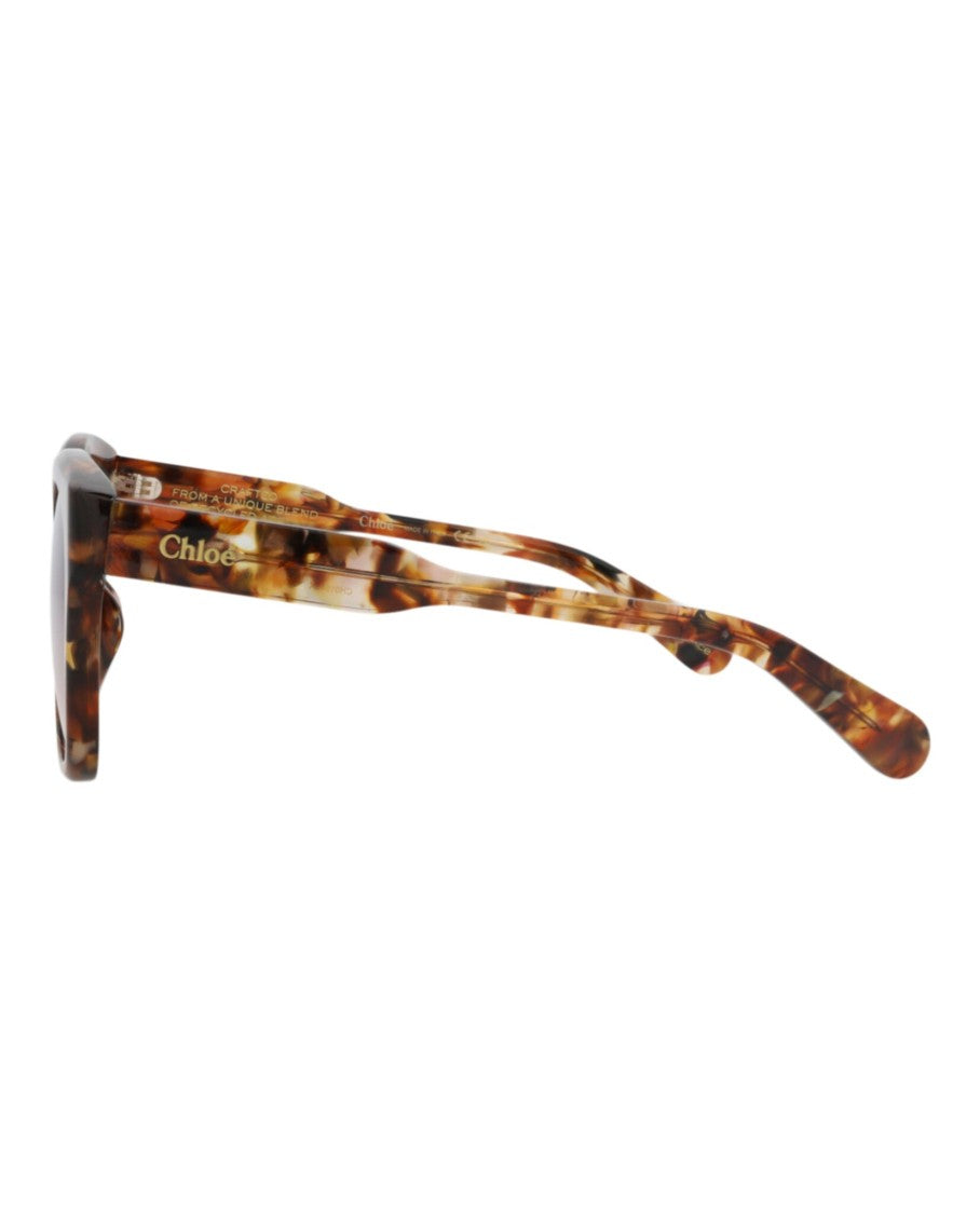 Chloé Square-Frame Tortoiseshell Sunglasses With Gradient Lenses