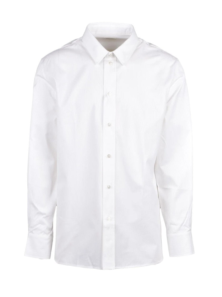 Saint Laurent White Long-Sleeve Cotton Shirt