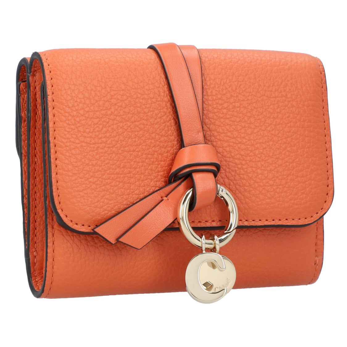 Chloé Small Alphabet Tri-Fold Wallet Orange