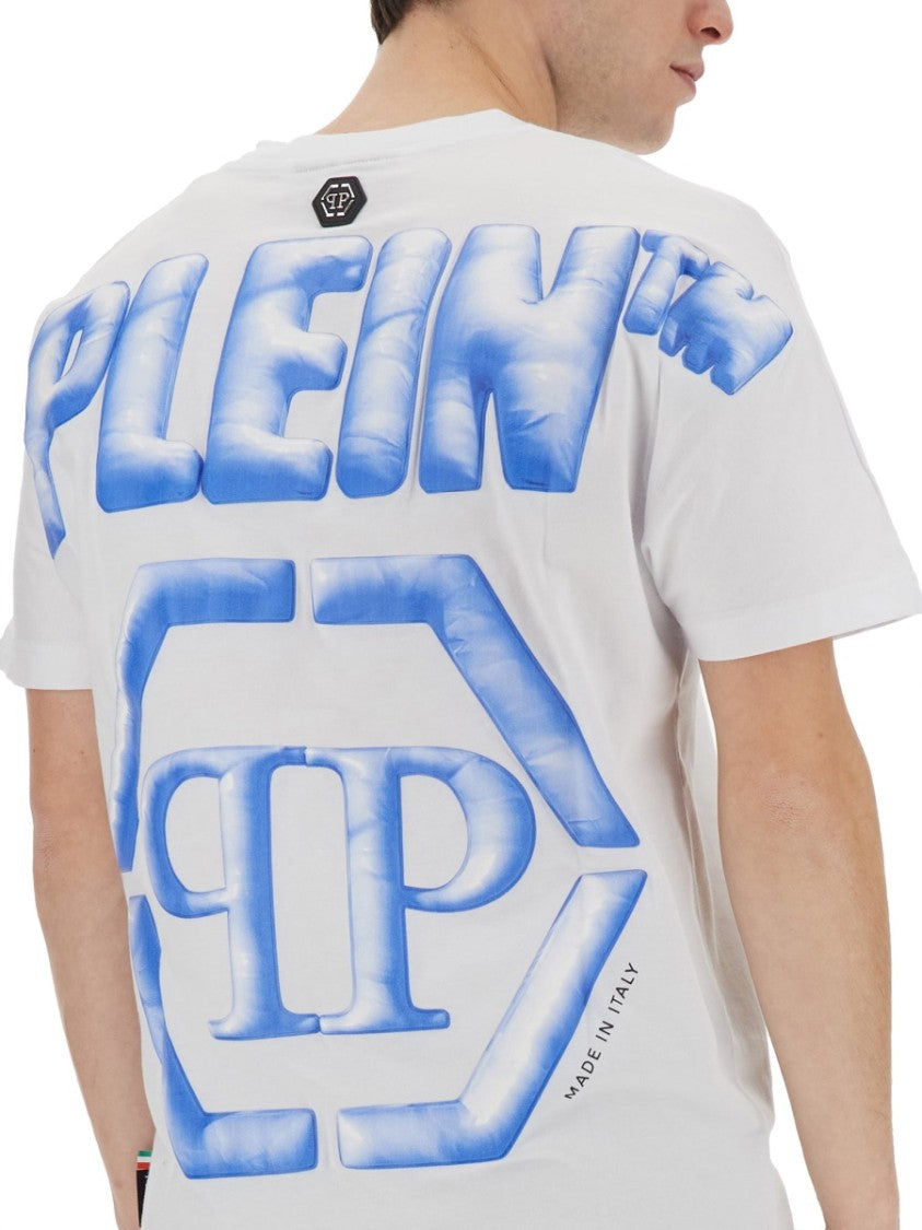 Philipp Plein Logo-Emblazoned Cotton T-Shirt With Crew Neck