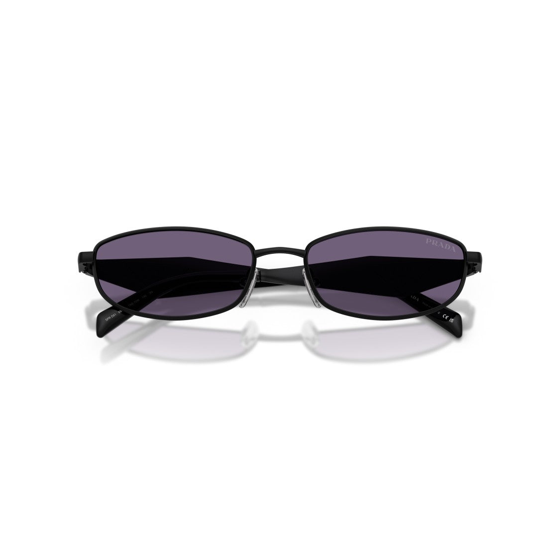 Prada 0Pr D51s Black Rectangular Metal Frame Sunglasses