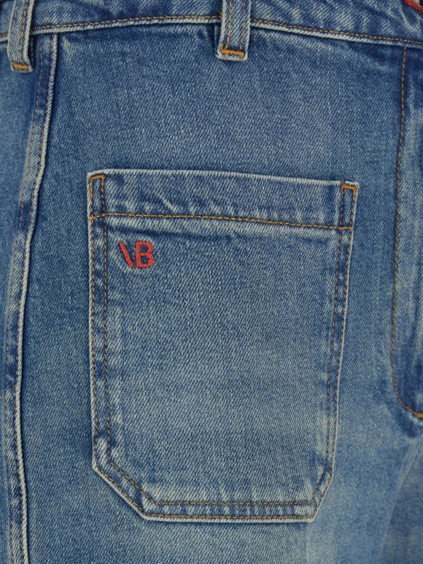 Victoria Beckham High-Rise Flared Jeans With Five-Pocket Design