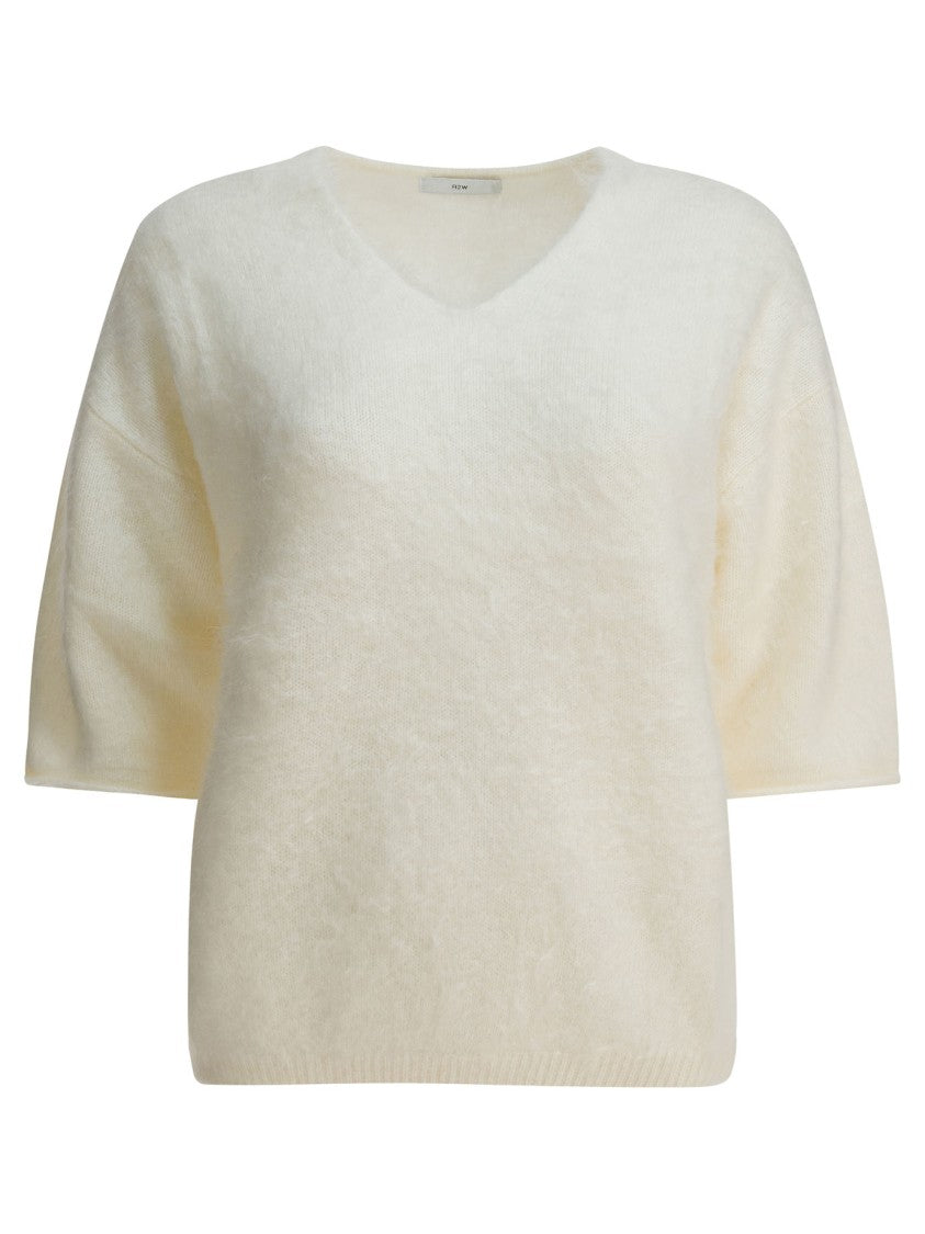 R2w Cashmere Knitwear With V-Neckline And Relaxed Fit