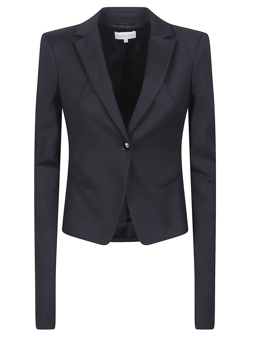Patrizia Pepe Long Sleeve Tailored Black Jacket