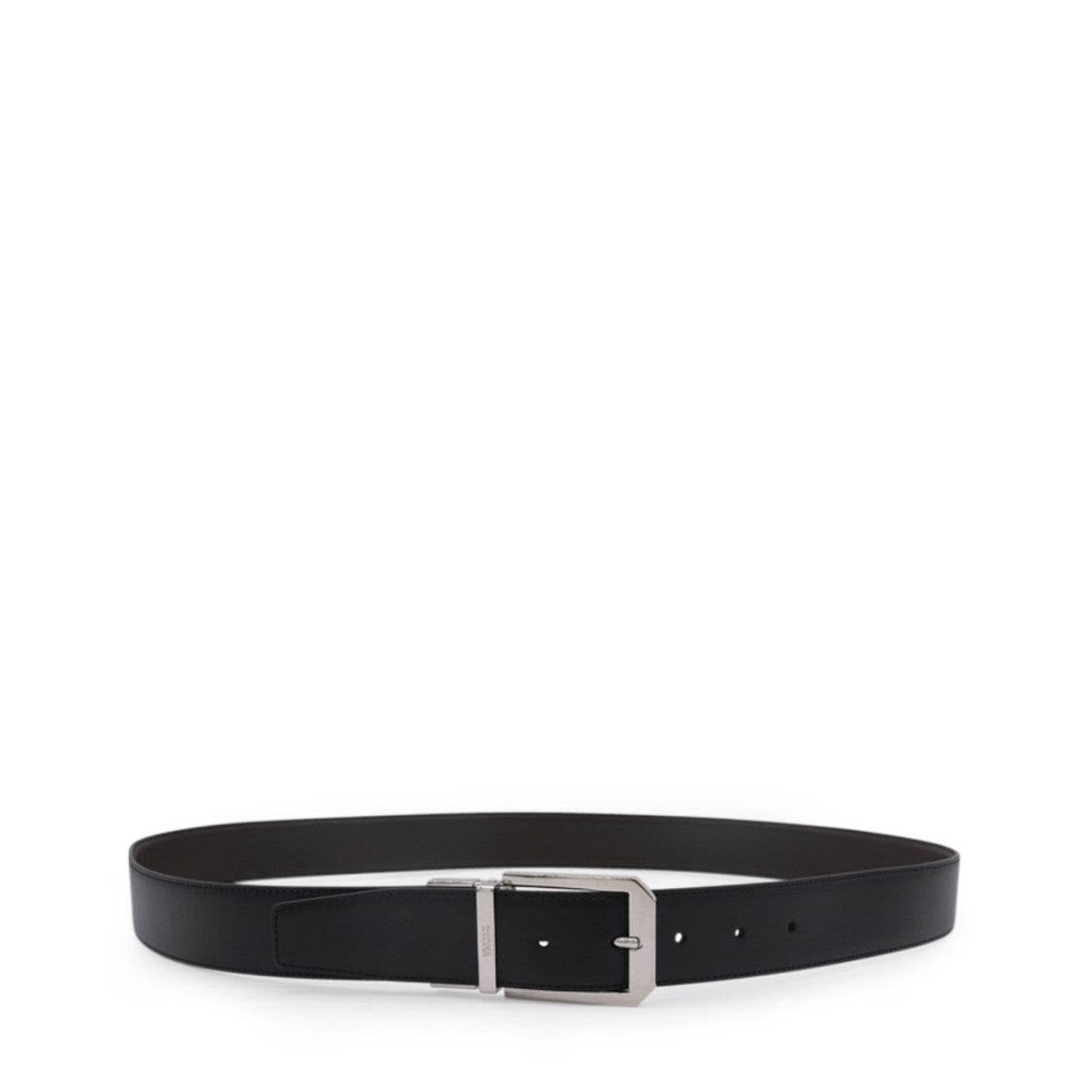 Zegna Buckle Fastening Belt Leather - Black