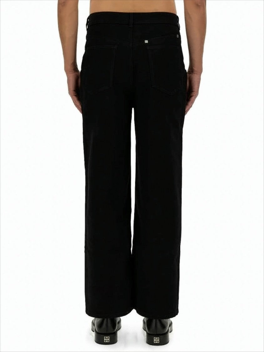 Givenchy Straight-Leg Black Denim Jeans With Minimalist Design