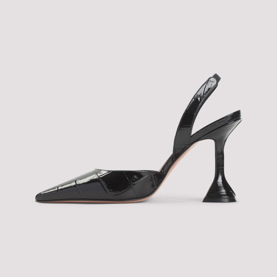 Amina Muaddi 9.5Cm Heel 100% Leather Slippers