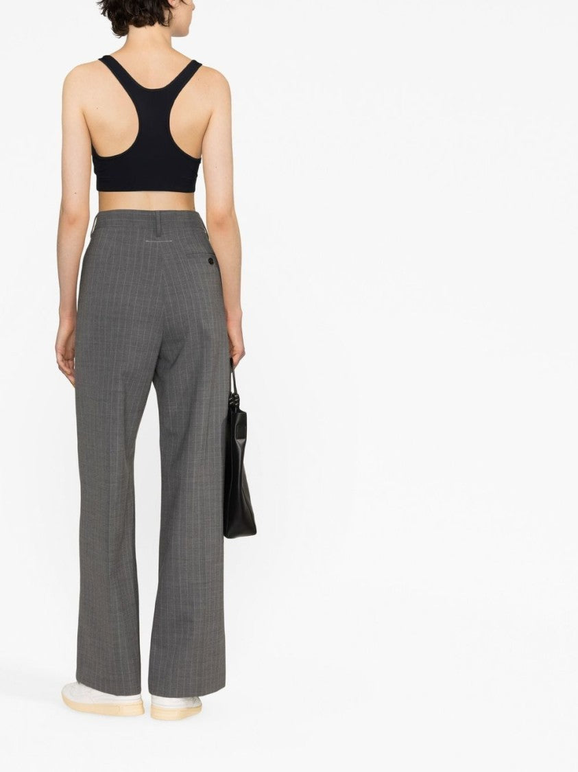 Jil Sander Cropped Sports Top With Wide Neckline