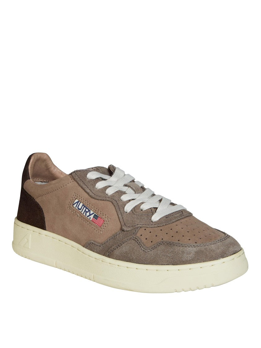 Autry Brown Medalist Low Suede Sneakers