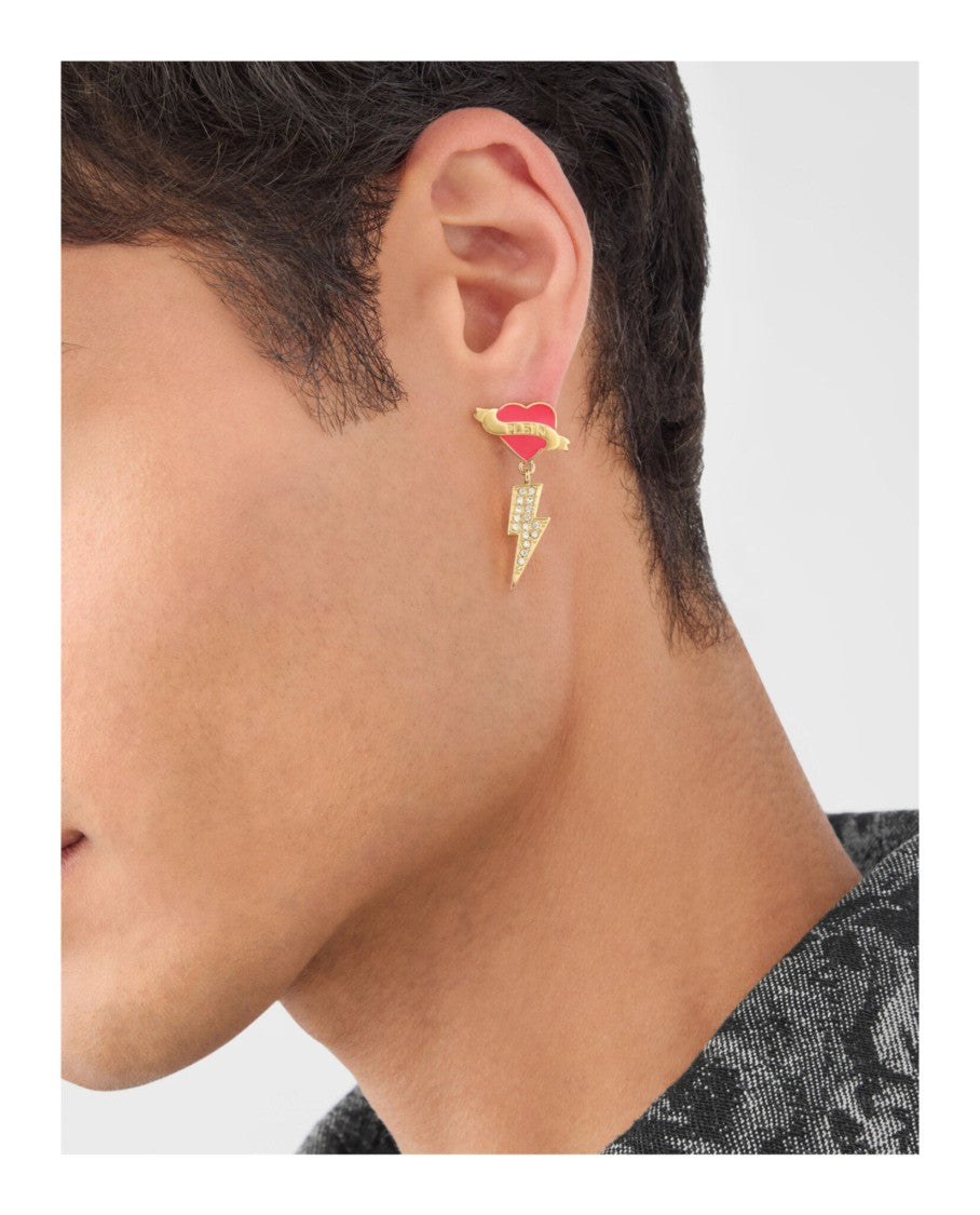 Philipp Plein Plein Valentine Crystal Stud Earrings