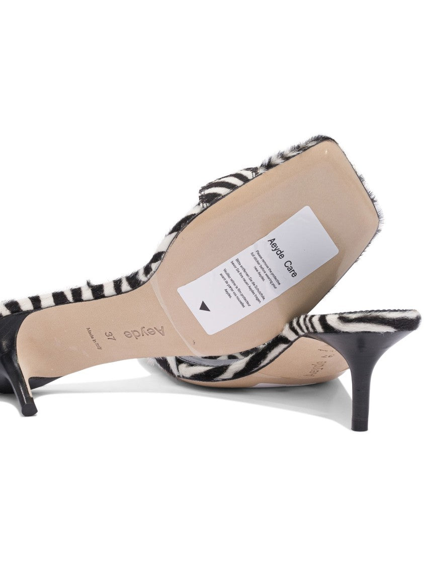 Aeydē 55Mm Zebra Print Calf Leather Sandals