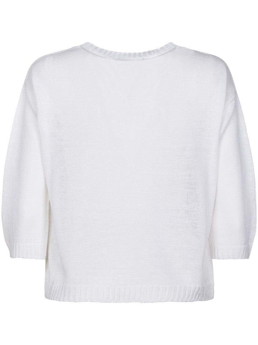Max Mara Linen Short-Sleeved Top With Boxy Fit