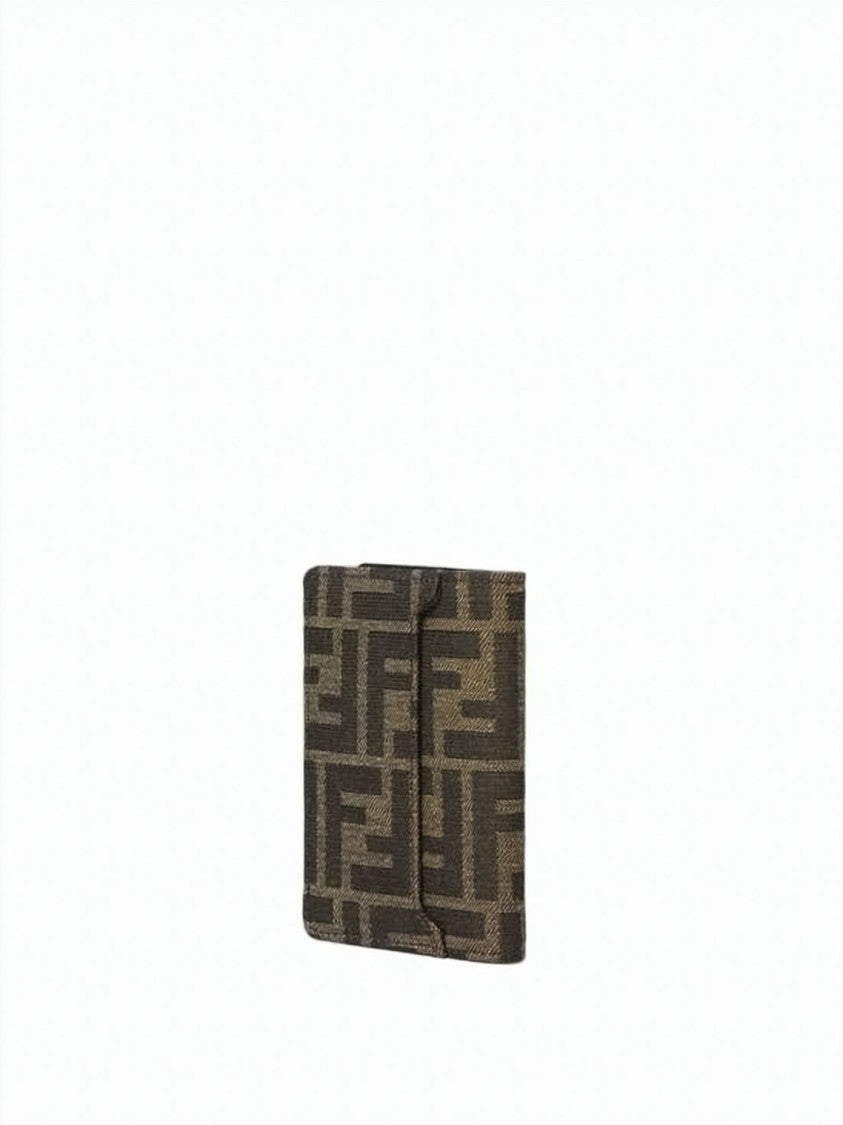 Fendi Textured Calf Leather Card Wallet