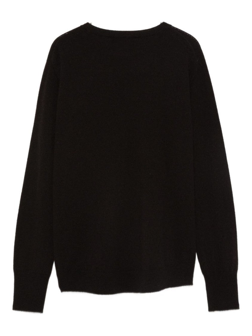 Vanisé Brown Cashmere Sweater With High-Low Hem Design