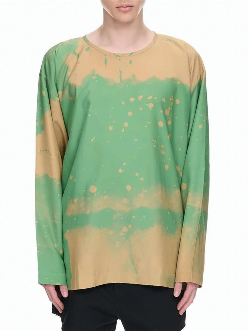 Oamc Abstract Pattern Long-Sleeve Shirt With Unique Strap Detail