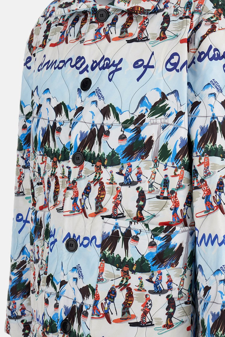 Alessandro Enriquez Quilted Jacket With Classic Collar