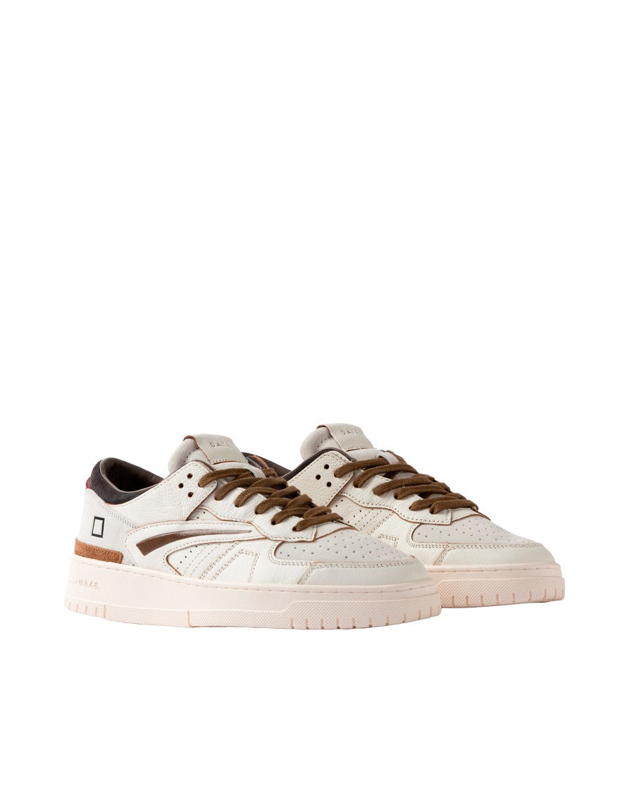 D.A.T.E Perforated Suede Low-Top Sneakers With Colorblock Design