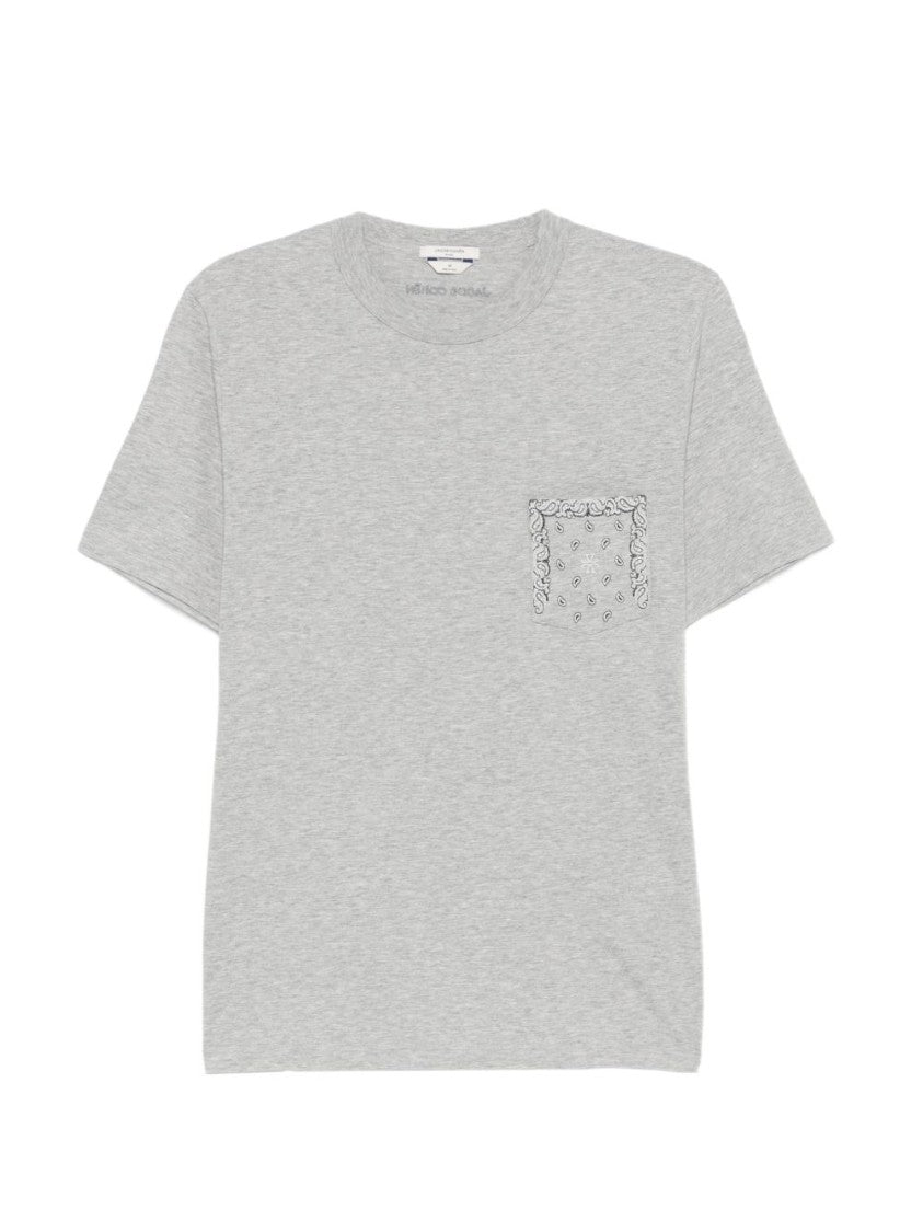 Jacob Cohen Chest Pocket Bandana Print Crew Neck T-Shirt