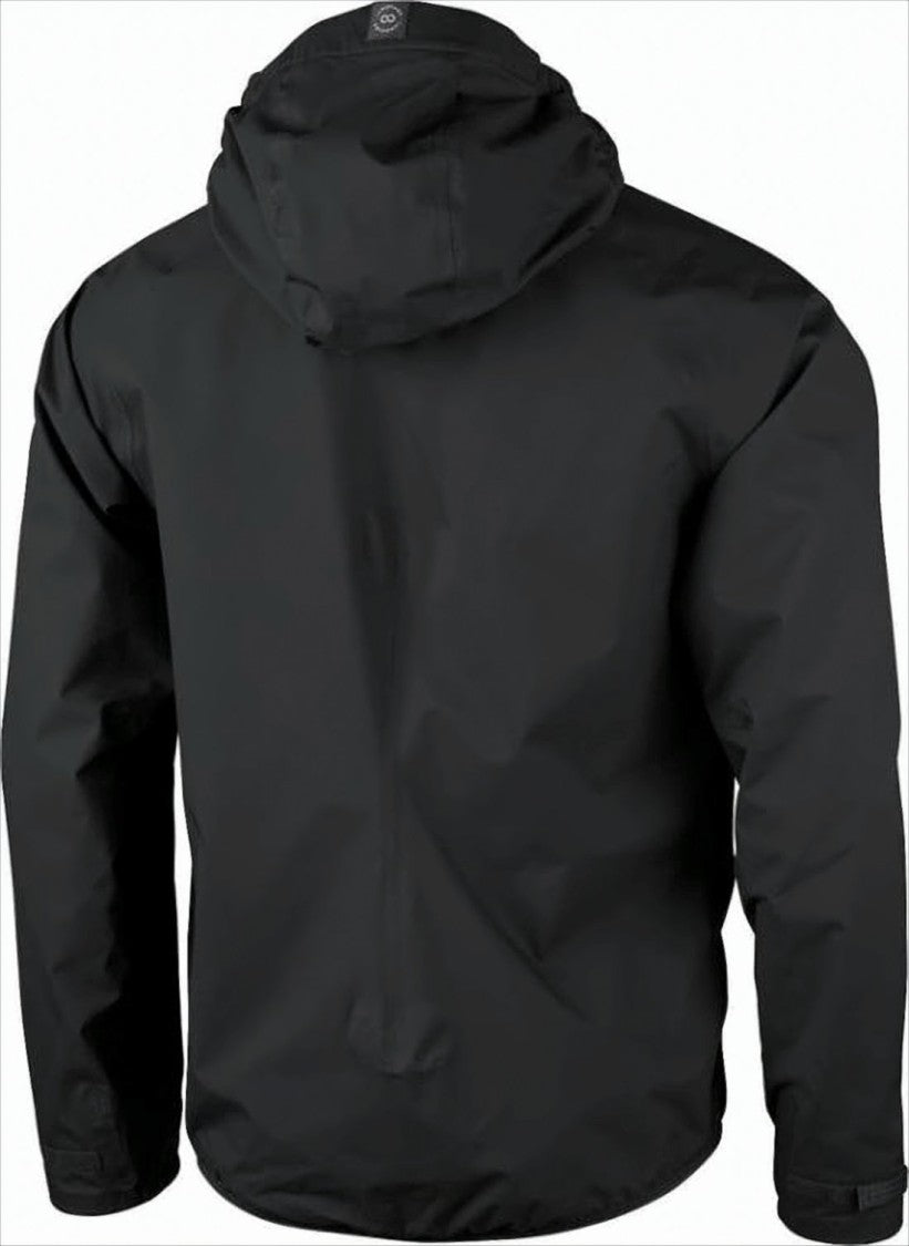 Lundhags Hooded Black Jacket With Front Zipper