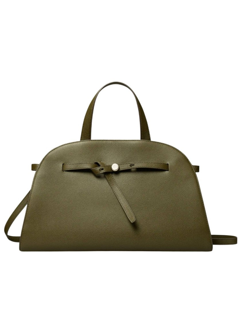 Tory Burch Green Romy Bauletto Dome Leather Shoulder Bag