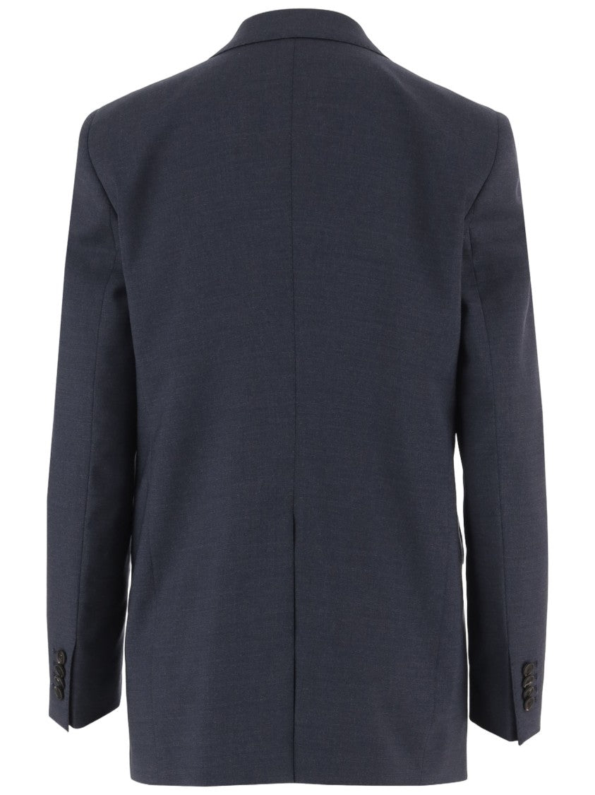 Tagliatore Navy Blue Stretch Wool Jacket