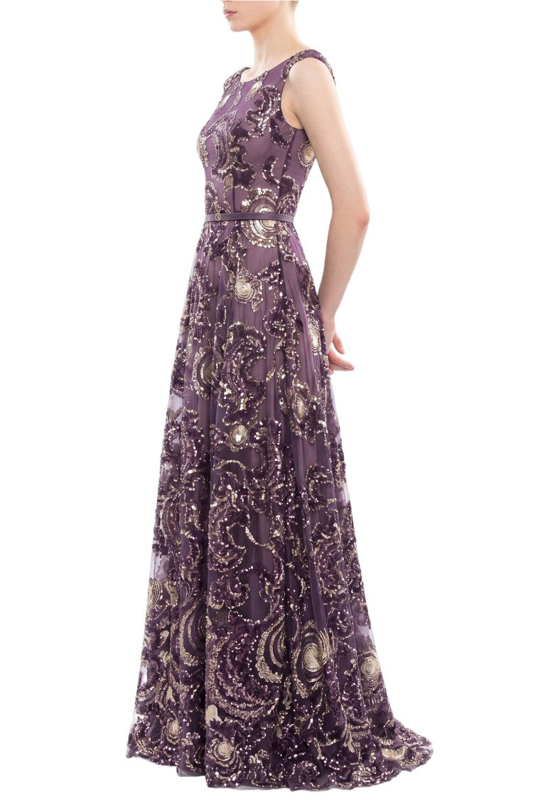 Saiid Kobeisy Embroidered Tulle Long Dress