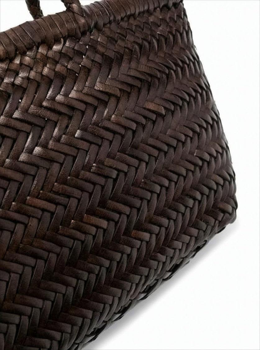 Dragon Diffusion Woven Calf Leather Shoulder Bag