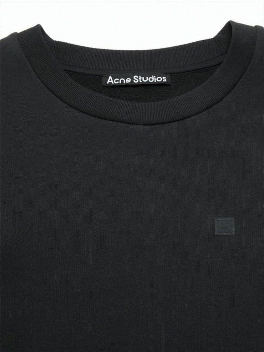Acne Studios Minimalist Black Long-Sleeve Top With Ribbed Details
