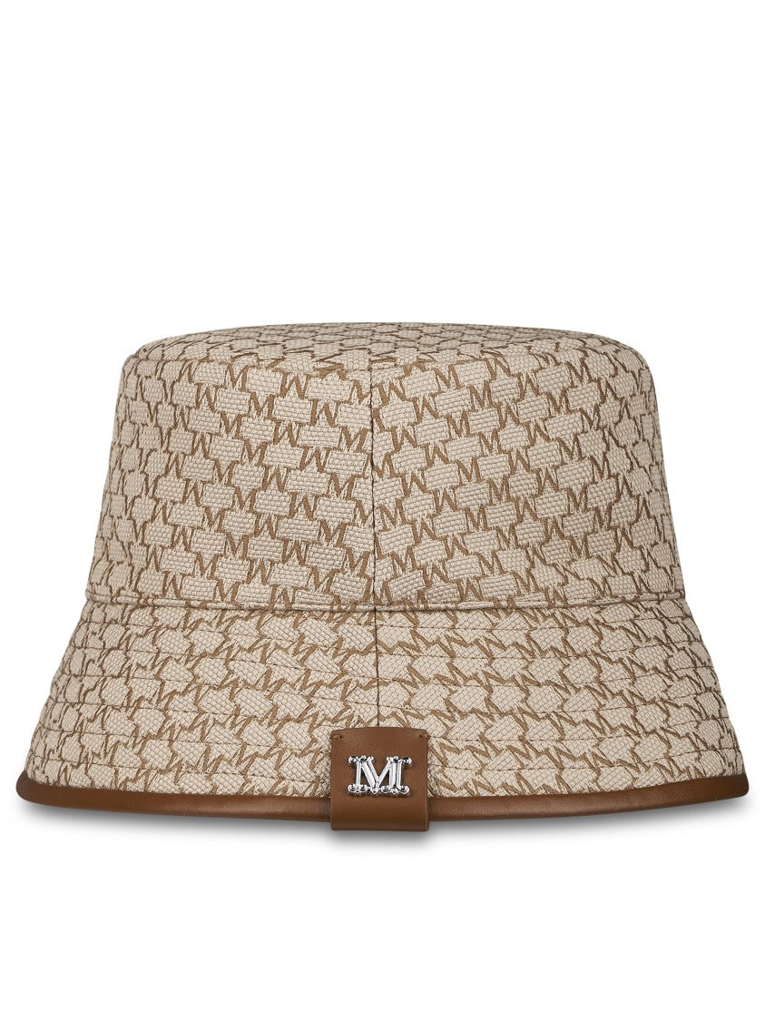 Max Mara Textured Bucket Hat With Logo Design