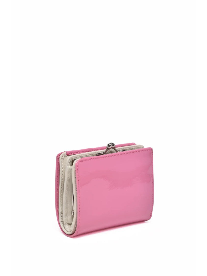 Vivienne Westwood Pink Leather Compact Wallet