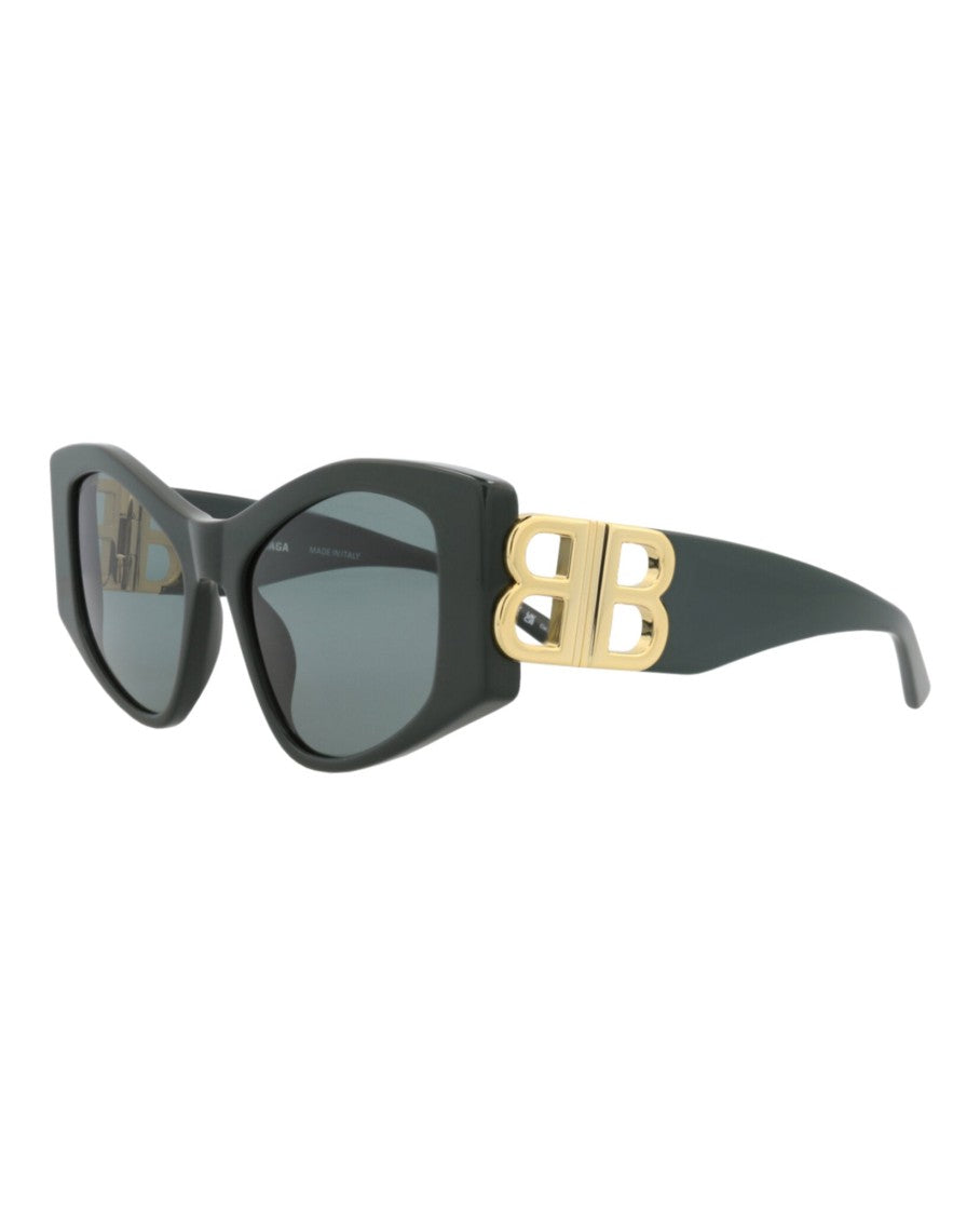 Balenciaga Cat Eye Sunglasses With Recycled Acetate And Gold Accents