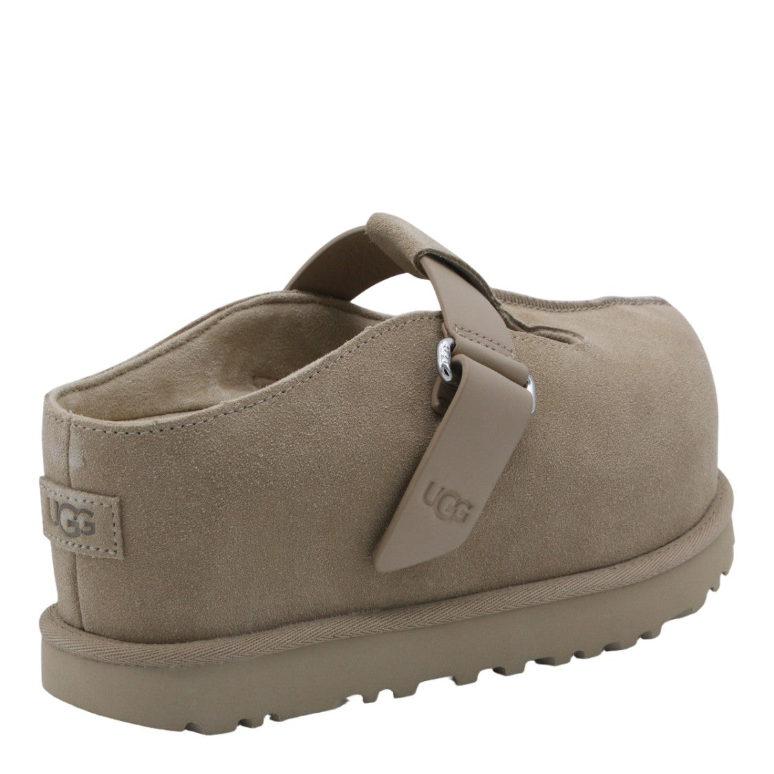 Ugg Closed-Toe Suede Sandals With Wide Adjustable Strap