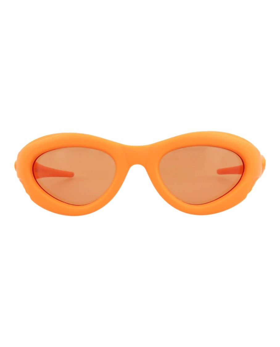 Bottega Veneta Round/Oval-Frame Injection Sunglasses With Saddle Nose Bridge