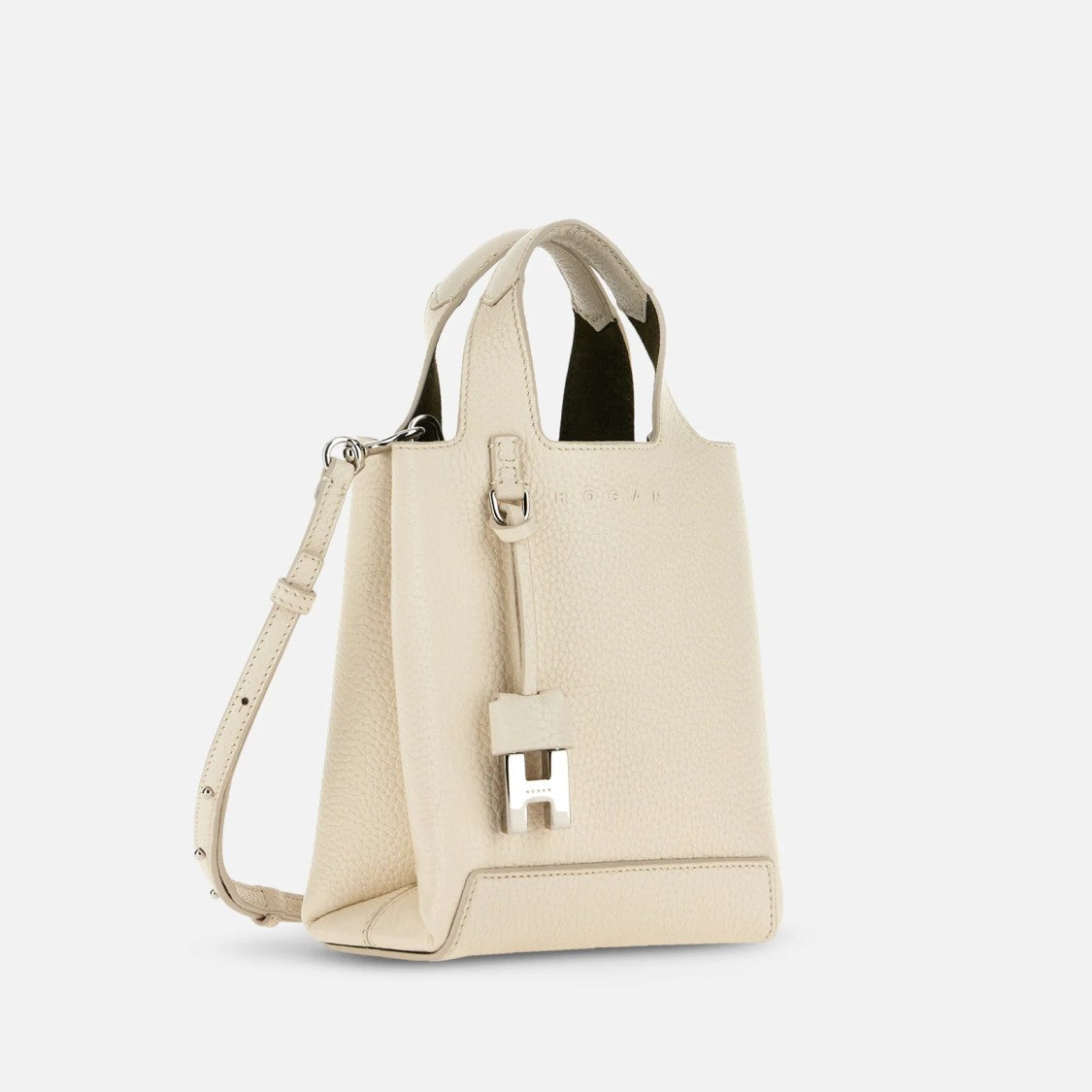Hogan Compact Textured Leather Tote Bag