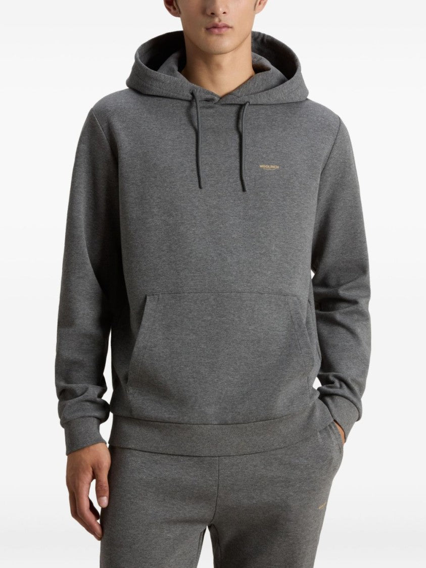 Woolrich Hooded Knitwear Sweater With Kangaroo Pocket