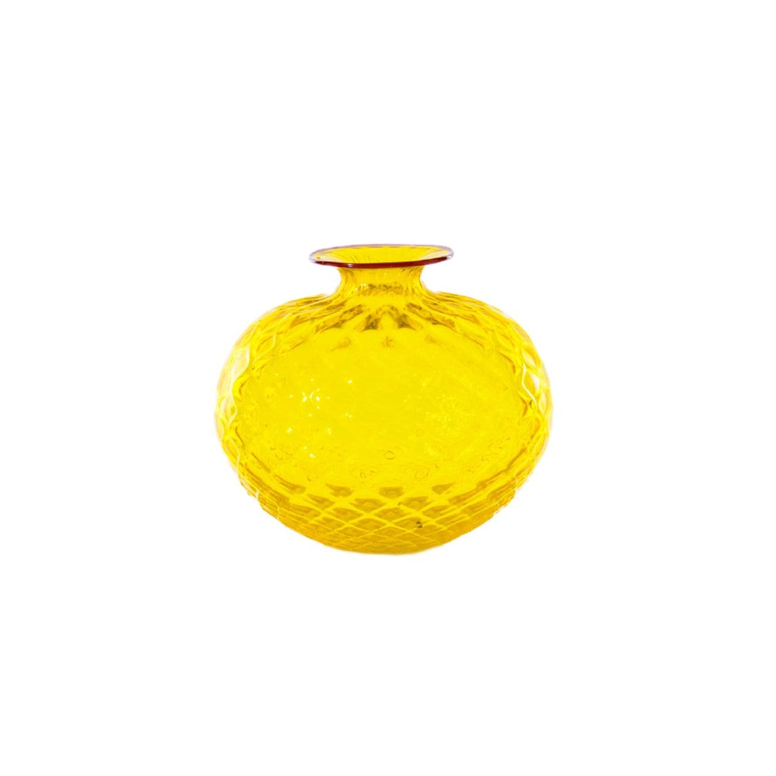 Venini Monofiore Balloton Yellow Glass Vase